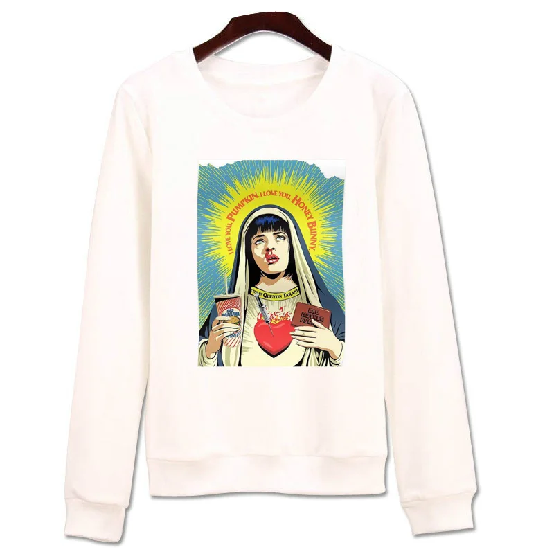 Женские толстовки с капюшоном Coton с длинным рукавом Mary Миа Уоллес Готическая толстовка с капюшоном - Цвет: I love you