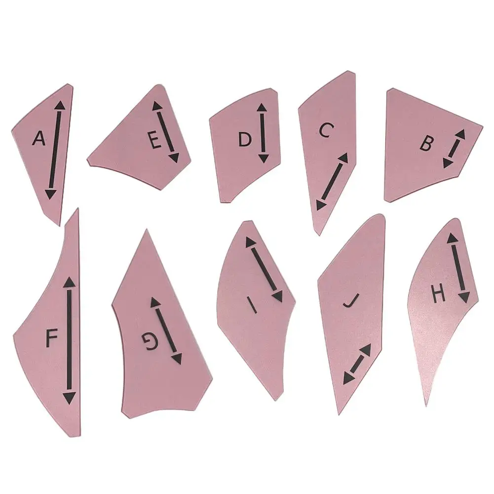 10pcs Cleopatra's Fan Quilt & Patchwork Template Set Acrylic