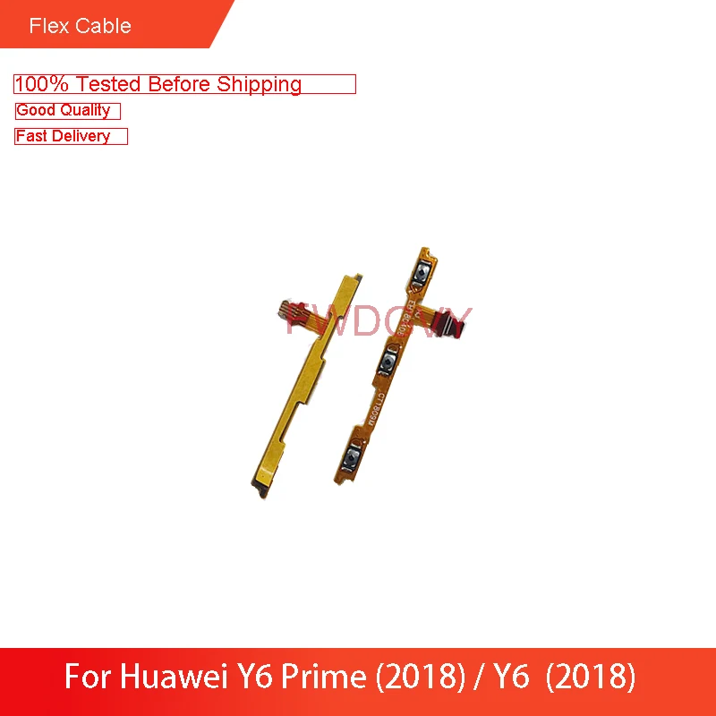 Сменный гибкий кабель питания для Huawei Y6 Prime (2018) / с кнопкой включения/выключения |