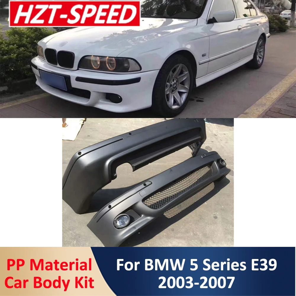 

E39 MT Type PP Unpainted Front and Rear Bumper Lip Protector Car Body Modification Kit For BMW 5 Series 520i 525i 2003-2007