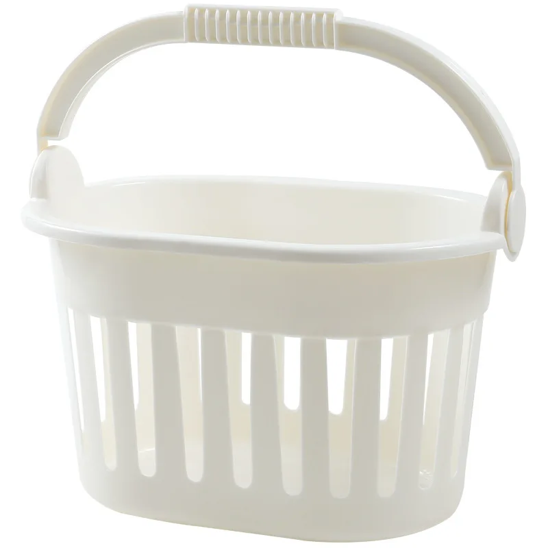 1 PC Plastic Hanging Shower Basket with Handle for Bathroom Multi-Function Home Kitchen Drain Storage Holder Sundries Basket