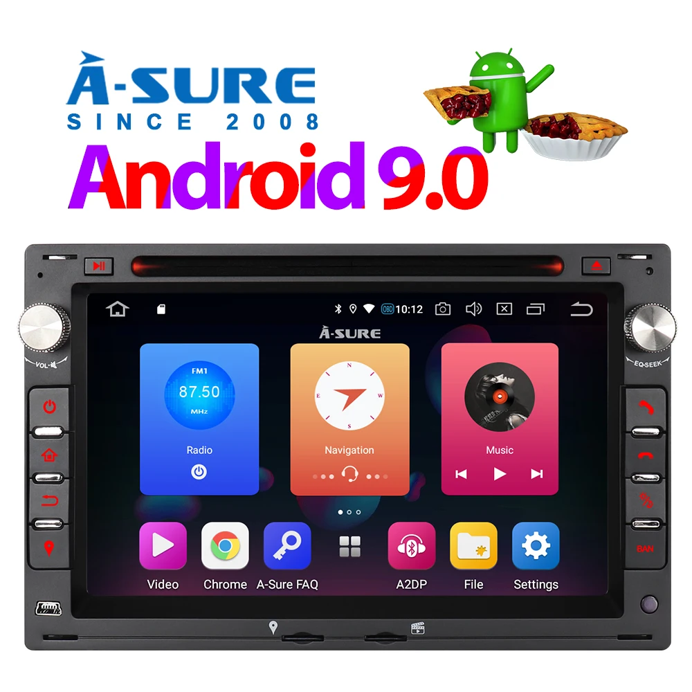 A-Sure 7 ''2 Din Android 9,0 Авто радио gps dvd-плеер стерео навигация для VW GOLF MK4 транспортер Бора поло PASSAT B5/MK5 - Цвет: as show