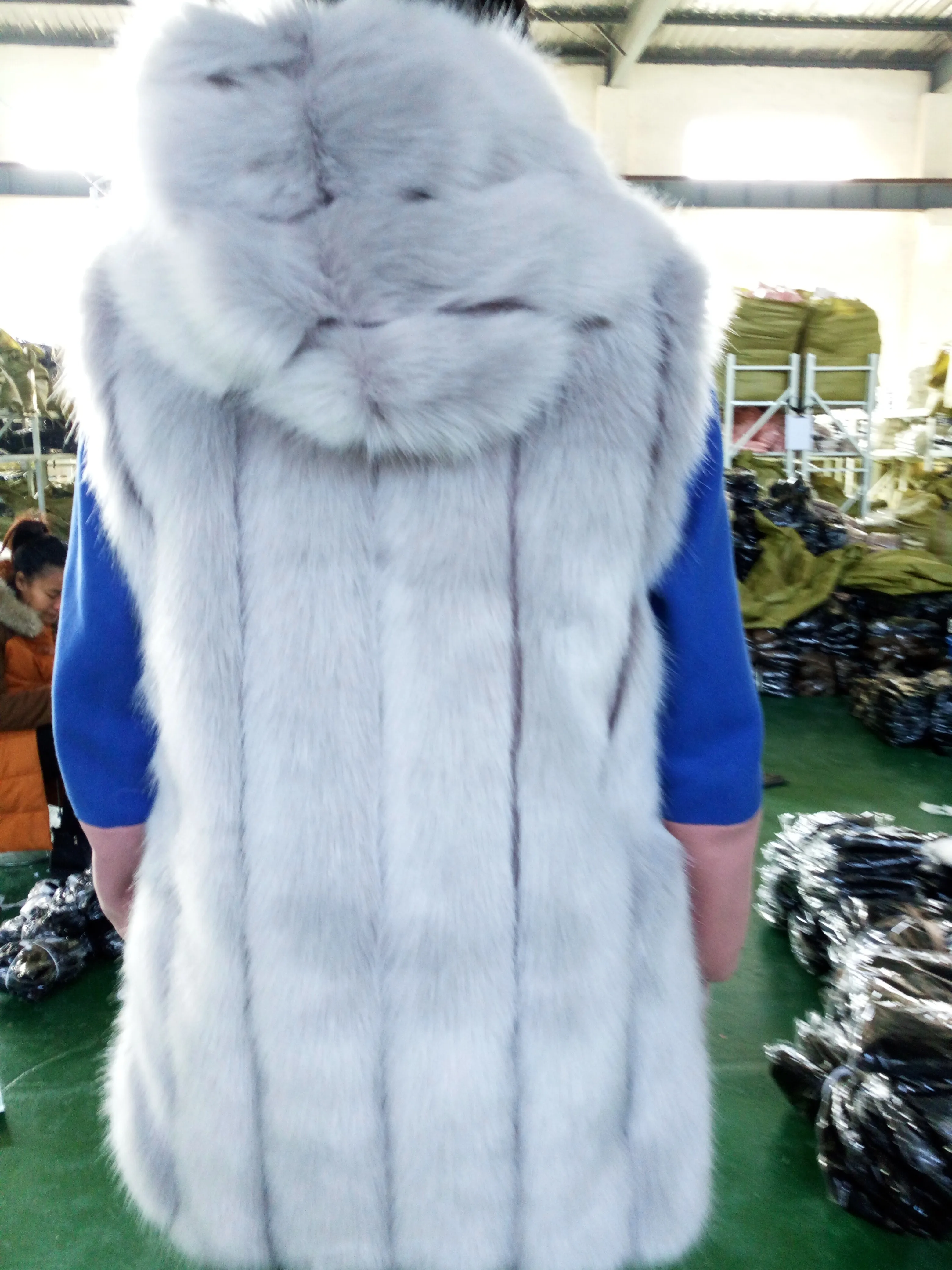 LANSHIFEI Faux Fur Coat Casual Warm 