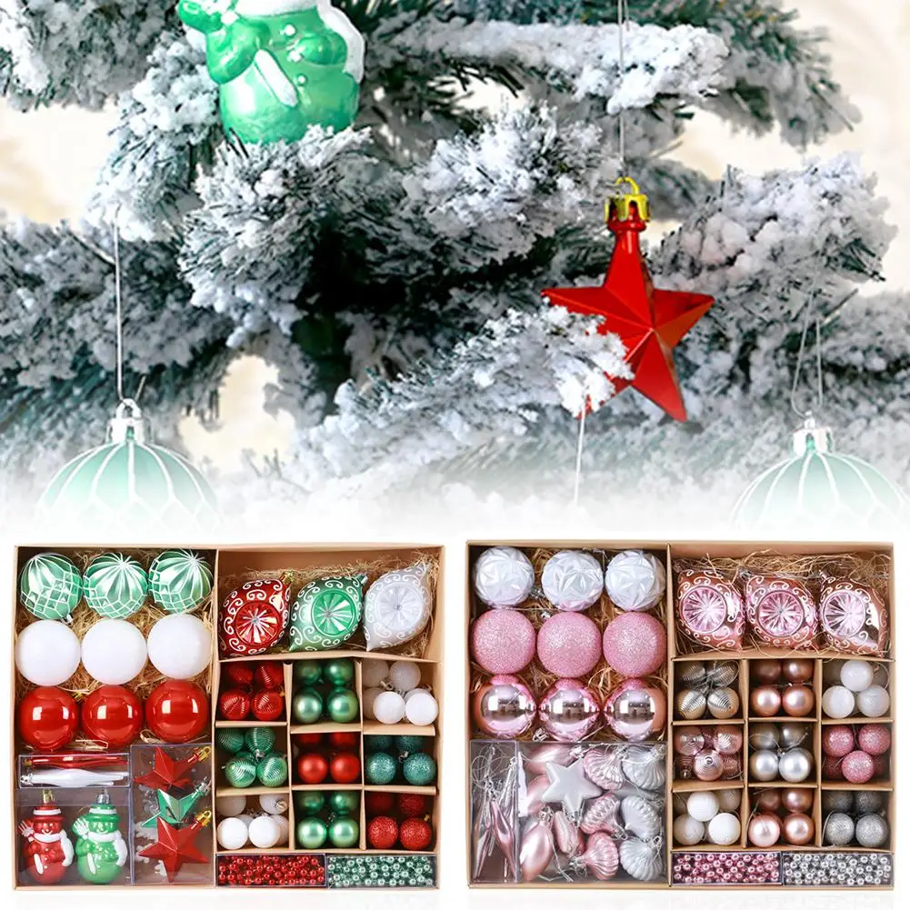 

90Pcs/Set Christmas Ball Gift Baubles Hanging Pendant Xmas Tree Home Party Decor Hanging Storage Bag Pouch Christmas present