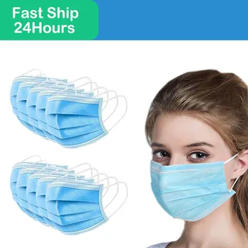 

Disposable Face Mask 50PCS Mouth Face Mask Mouth 3Ply Face Masks 100PCS Non Woven Mouth Masks Dustproof Earloop Face Masks