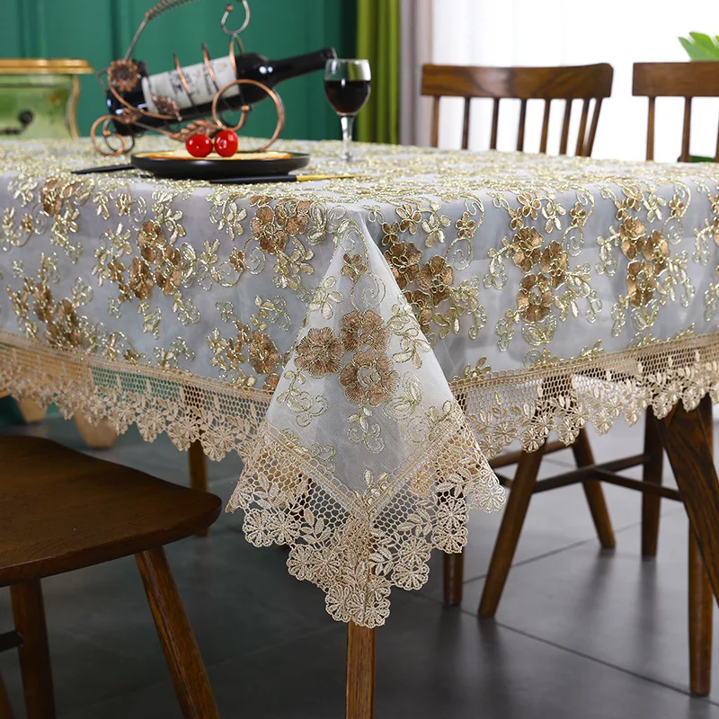 Pano-de-mesa-de-luxo-rendas-bordado-capa-de-mesa-para-casa-banquete-de ...