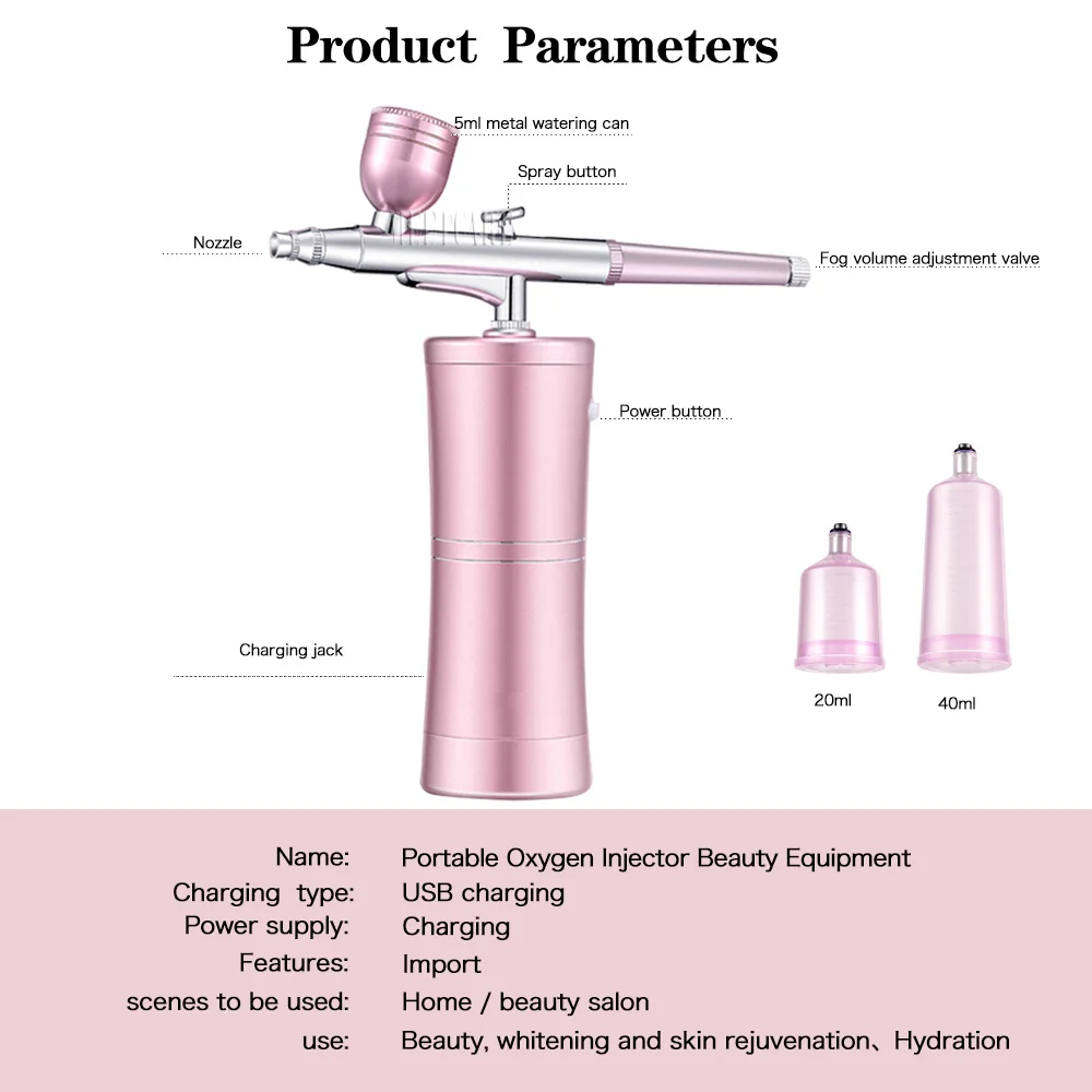 Oxygen Injection Facial Care Tools Humidifier Skin Care Hydration Home Use Beauty Devices Makeup Airbrush Nails Art Painting