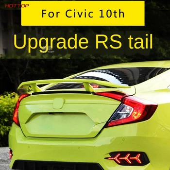 

For Honda Civic 2016-2020 10th Tail Rear Trunk Spoiler Wing Decoration Cover(1Pc)