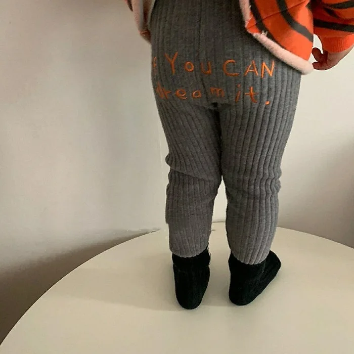 Baby Leggings Children Pants Letter Print Embroidery Bottoms Toddler Girl Boy Clothes Spring