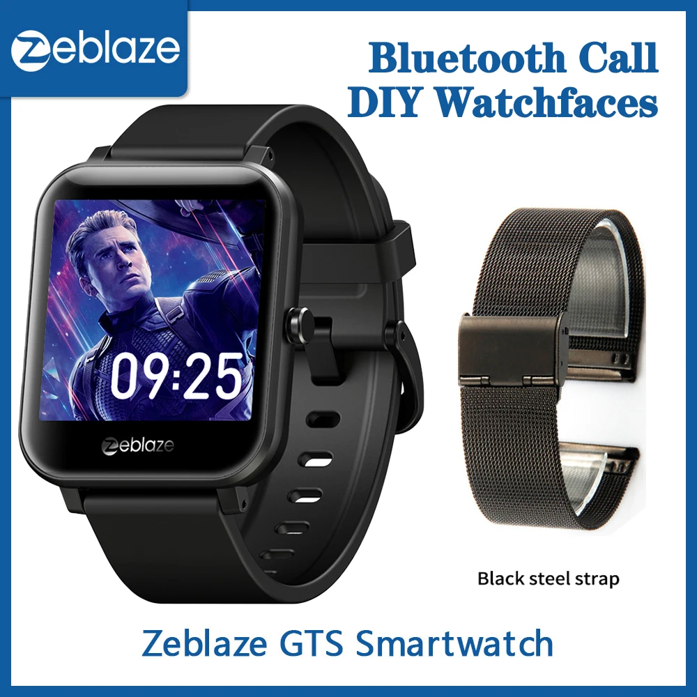 Оригинальные Смарт часы Zeblaze GTS с Bluetooth вызовом для мужчин 1 54 дюймов IP67