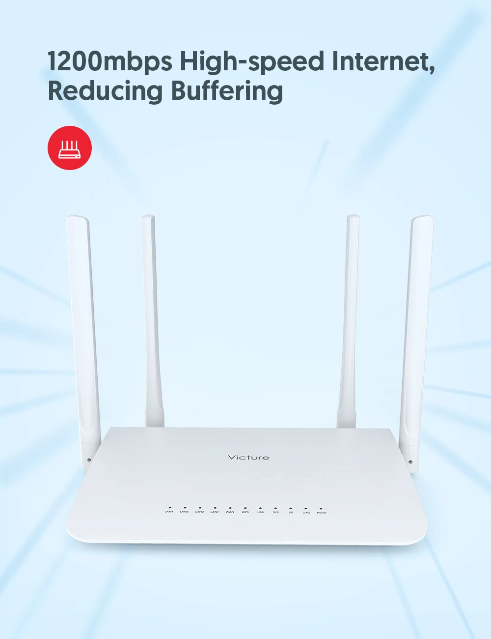 spectrum wifi extender WiFi Router AC1200 for Home, Wireless Router, Dual Band WiFi Router with 4 Gigabit LAN Ports, Coverage up to 3500 sqft, Supports best modem router combos for gaming