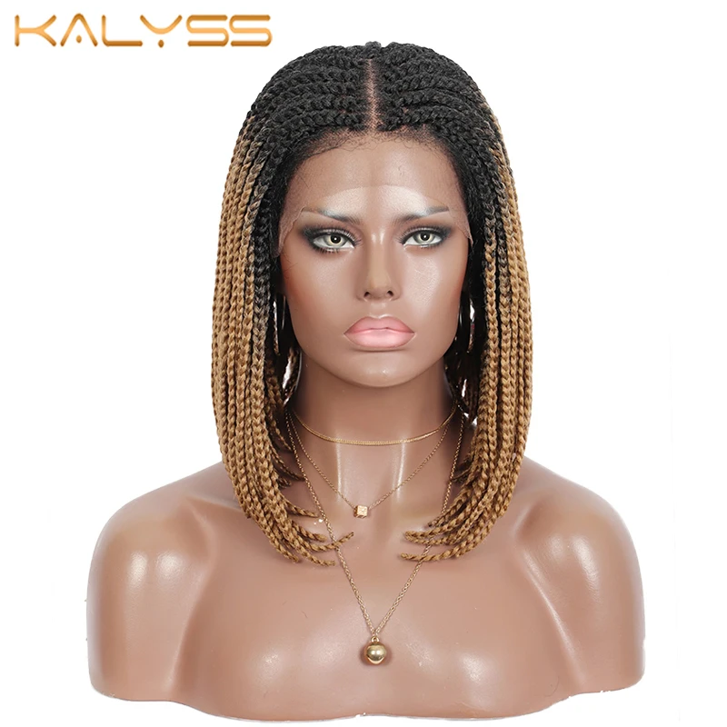 Kalyss 12 "Кружевные передние плетеные парики без узлов 4x4 кружевные коричневые