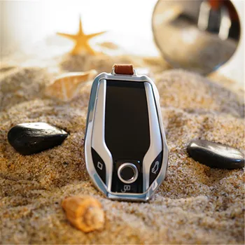 

Key Cover Genuine Leather Galvanized Alloy For BMW G11 G12 730li 740li 7 series Key Case For Car Covers Accessories