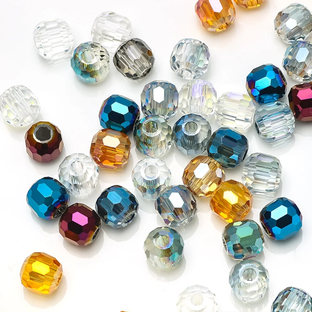 Big Round Crystal Stone Beads Big Large Glass Crystal Beads Hole