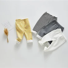 Рождественский подарок; желтые/черные детские штаны в полоску; сезон осень-зима; плотные бархатные леггинсы для малышей; детские колготки; гетры