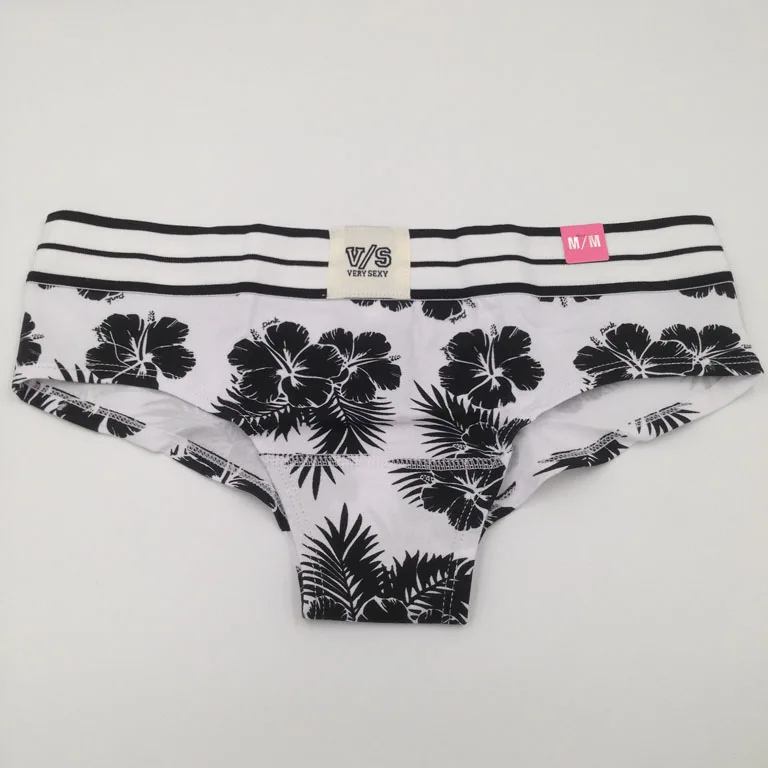 Pure Cotton Women Underwear Breathable Panties Palm Trees Pattern Charming Intimates - Цвет: Clover.