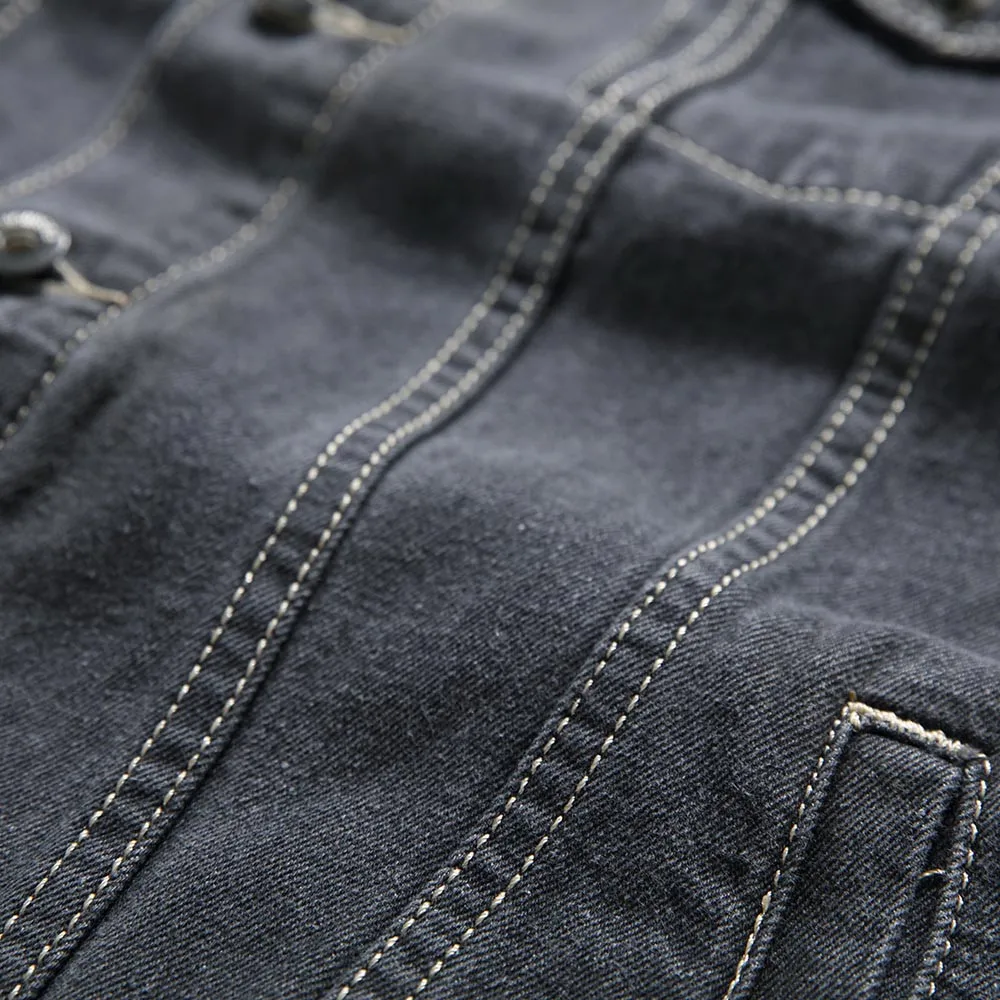Джинсовые куртки мужские осень модные джинсы куртка пальто мужской Slim Fit повседневные пальто верхняя одежда куртки и пальто manкуртка манто