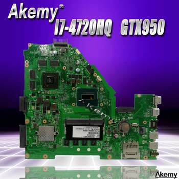 شراءX550JX اللوحة لابتوب For Asus X550JX X550JF X550JD X550JK X550J اختبار الأصلي ماينبوارد 4G-RAM I7-4720HQ/4750HQ GTX950M