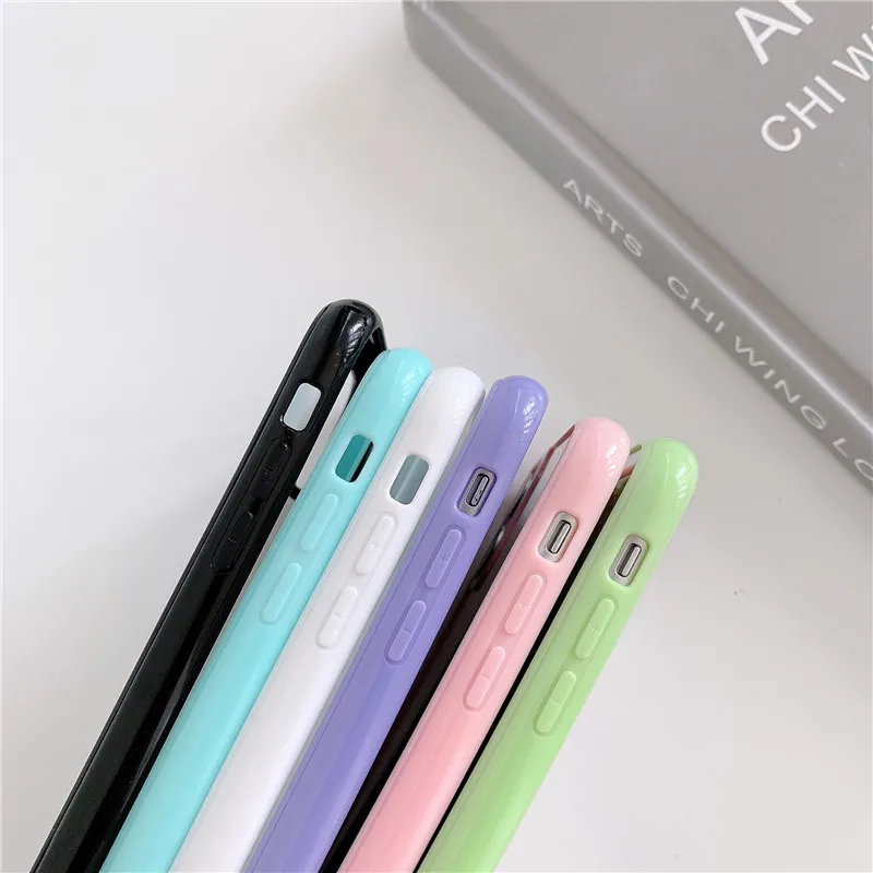 Funda For Iphone 12 pro Case Luxury Camera Lens Candy