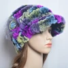 Fashion Lady Real Rex Rabbit Fur Hat Snow Cap Winter Hats for Women Girls Real Fur Knitting Skullies Beanies Natural Fluffy Hat 2