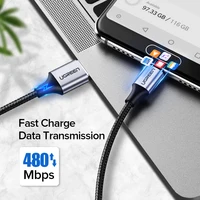UGREEN kabel USB C typ C kabel ładujący do Xiaomi 11T Pro Samsung S21 kabel USB C przewód telefoniczny 3A QC3.0 USB typ C ładowarka 3