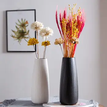 

Decoration Home White Vases Imitation Ceramic Vase Flower Pot Decor Basket Without Flower Large Size Nordic Style Flower Vase