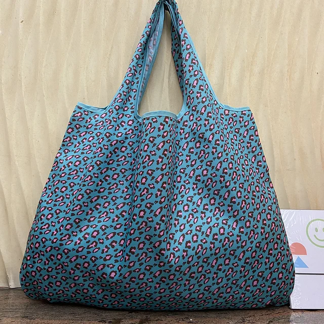 Reusable Shopping Bags Heavy Cloth Bags Sundries Bags Foldable Women's Travel Shoulder Bags Large Handbags Durable Nylon 32037
