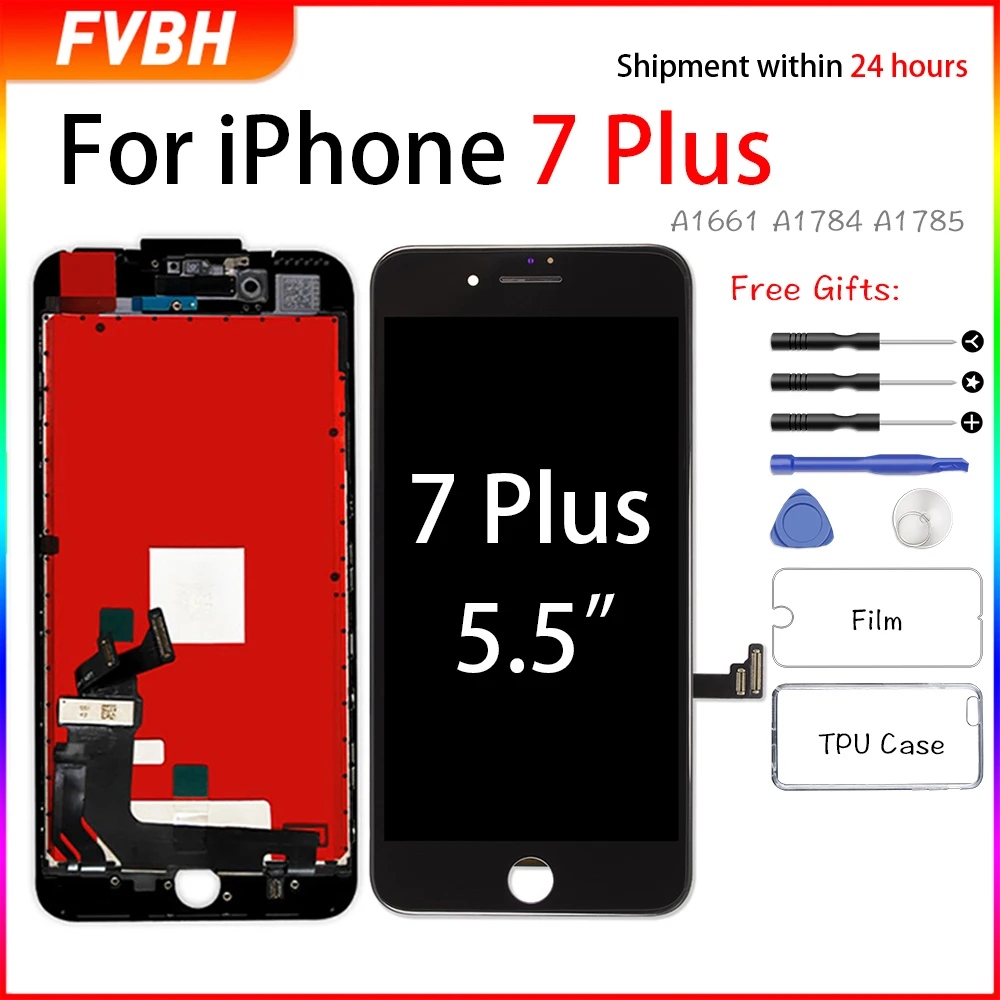 Мобильный телефон Pantalla LCD Замена для iPhone 7 Plus Ecran 3D сенсорный экран дигитайзер