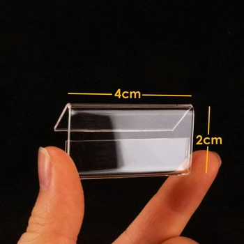 

Transparent Price Tag Stand Accessories 25pcs Sign Display Counter Top