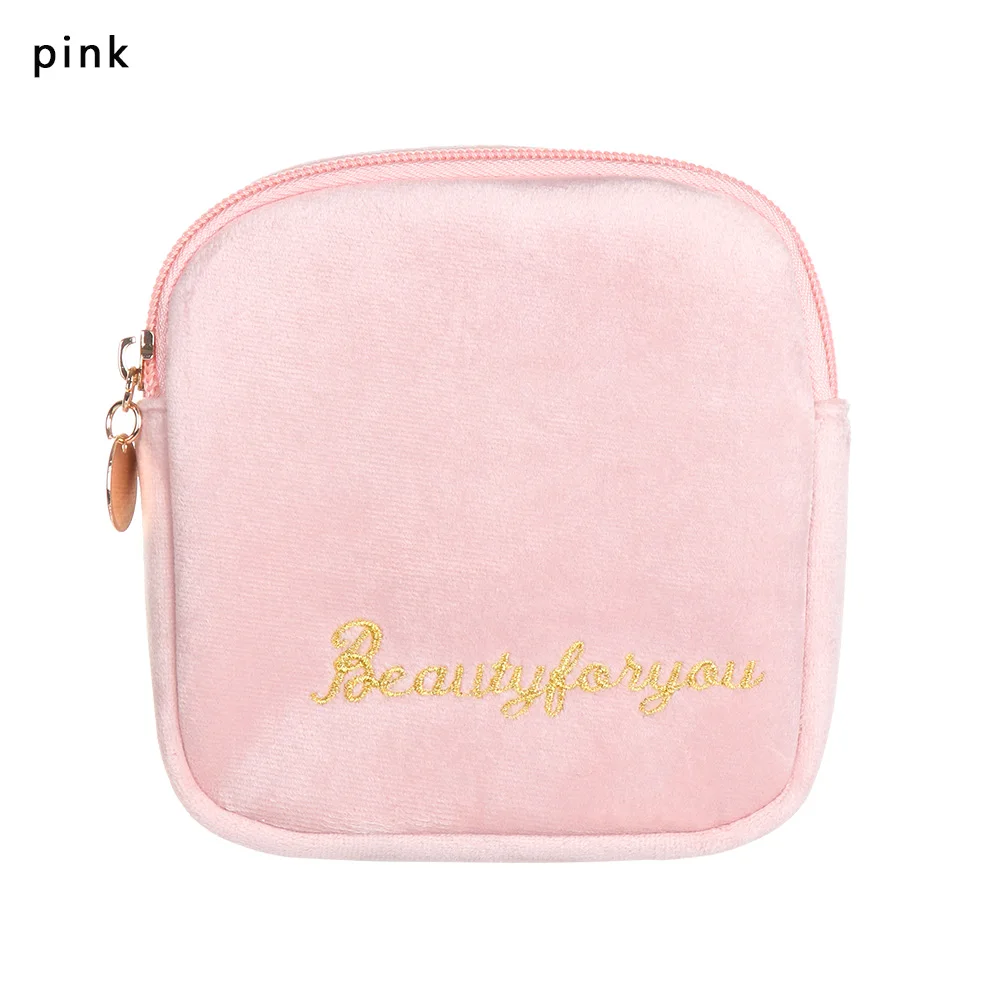 pink 1 Милый женский кошелек, мягкий кошелек для монет, портативный гигиенический коврик, сумка для хранения, органайзер для ключей, сумка для карт, Портативный Женский кошелек, сумочка - Цвет: pink 1