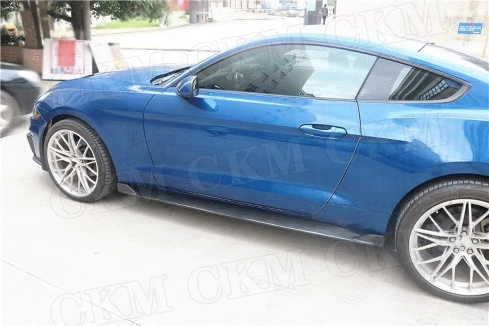 Для Ford Mustang углеродное волокно боковые юбки дверной ограничитель Защита 2 шт./компл. стайлинга автомобилей