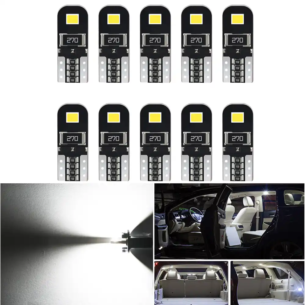 10pcs W5w T10 Led Car Canbus Bulb Car Interior Light For