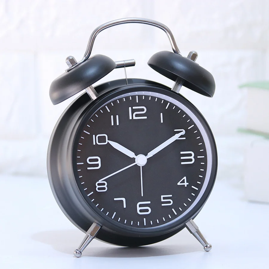 

Digital Estilo Retro Alarm Clock Mini Children Ring Clock Time Bedside Despertador Digital Metal Modern Design 2019 50nz002