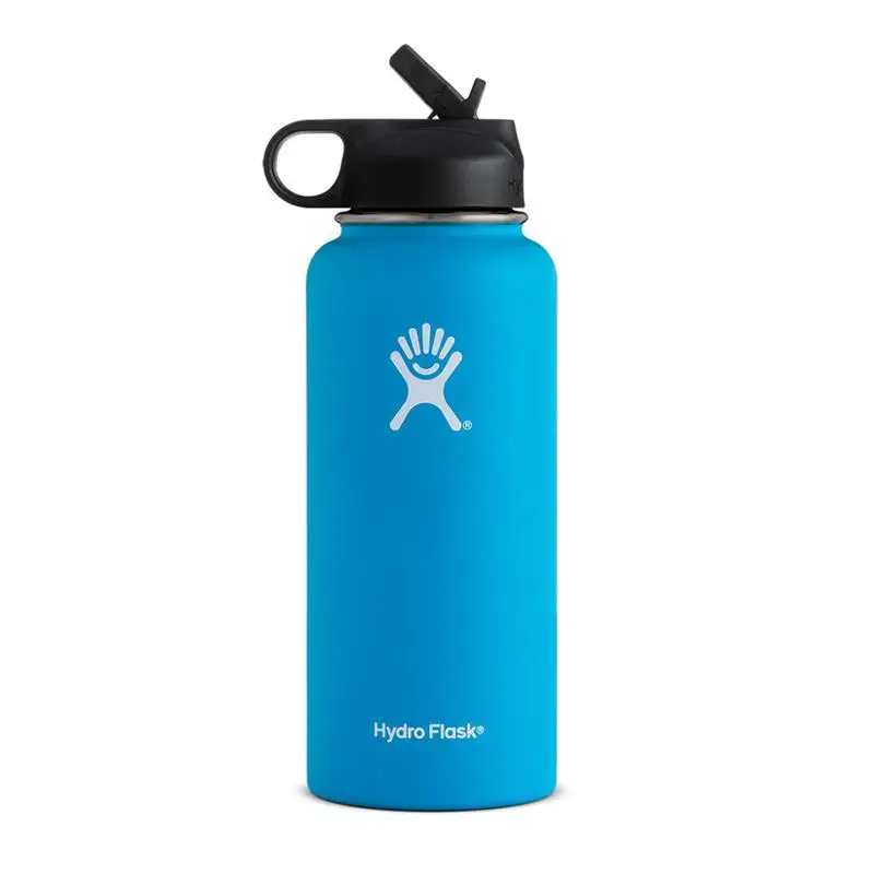 Гидро колба 18 унций/32 унций/40 унций вакуумная колба изолированная термос из нержавеющей стали соломенная бутылка для воды с широким горлом спортивные дорожные бутылки - Цвет: G