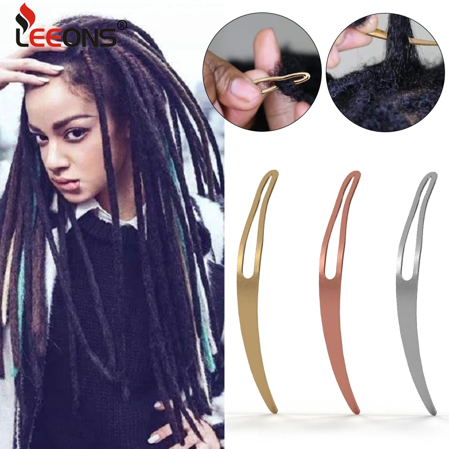 Leeons-extensiones de pelo de ganchillo, trenzas con ganchillo, herramienta de mantenimiento de ganchillo, 2 uds.