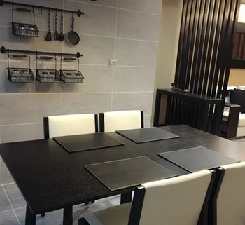 

chic waterproof tableware pad place mat PU leather non-silp placemat dining table mat kitchen pads table accessories LF407
