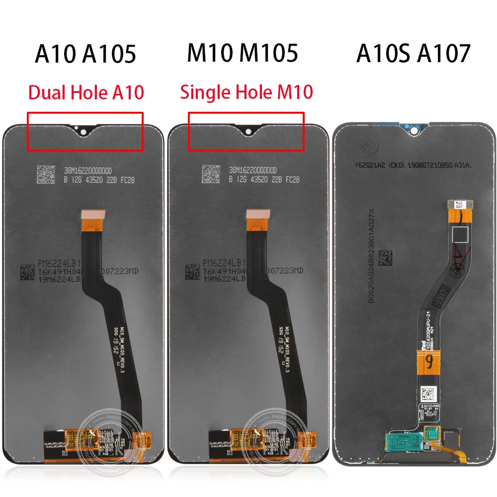 Skup IPS do Samsung A10 wyświetlacz A105 ekran dotykowy Digitizer czujnik szklany montaż do Samsung A10s LCD A107 do Galaxy M10 M105 LCD
