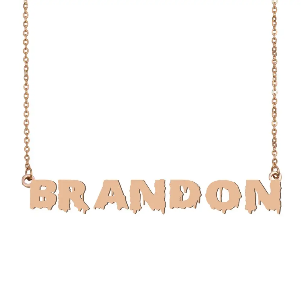 Brandon Name Necklace , Cool Bloody Art 