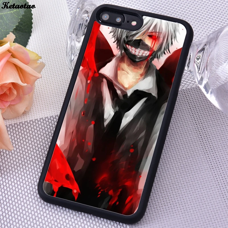 Ketaotao чехол для телефона из мягкого ТПУ с японским аниме Bloody Tokyo Ghouls iPhone 6S 7 8 Plus 5 SE X