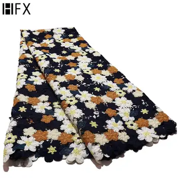 

HFX African Dry Lace Fabric Swiss Voile High Quality tissus africains Guipure Lace Fabric Cotton Embroidery Fabric Swiss Lace