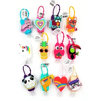 

30ml Cute Cartoon Animals Silicone Mini Hand Sanitizer Holder Travel Portable Gel Holder Hangable Liquid Dispenser Containers