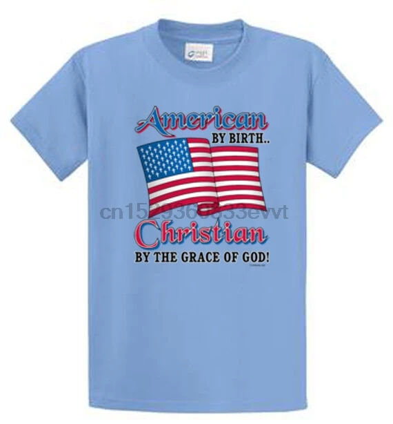 American Christian By Grace Printed Tee Shirt Reg to Big and Tall Size Port Co |