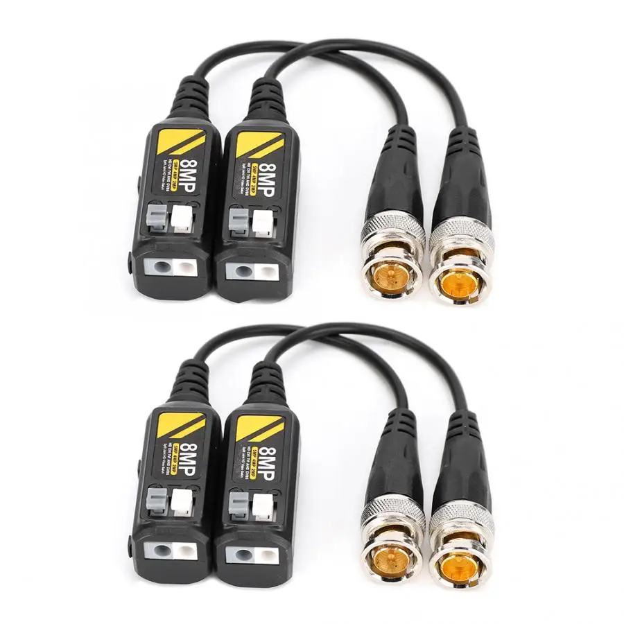 2 пары мужской витая пара передатчик кабель 8MP HD CVI/AHD/TVI/CVBS BNC