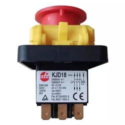 KEDU KJD18 7 Pins  Waterproof Electromagnetic Push Button Switch Emergency Stop Switches for Vessel Boat Grinding Machine