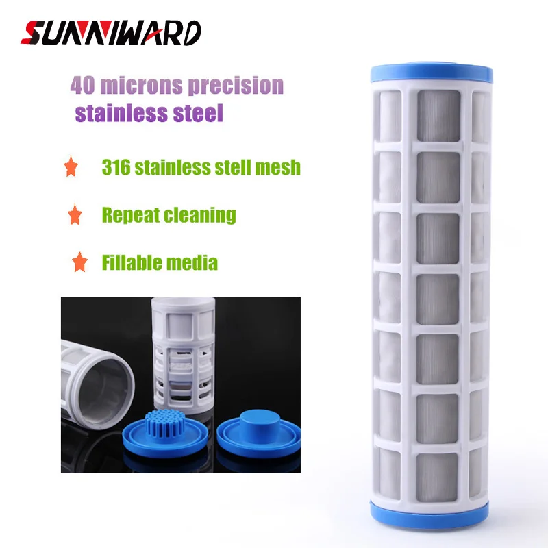 

Water Filter Accessories 10 Inch Ss304 Pre-filter Core 40 Microns Stainless Steel Wire Mesh Insert 10" Water Filter Housing