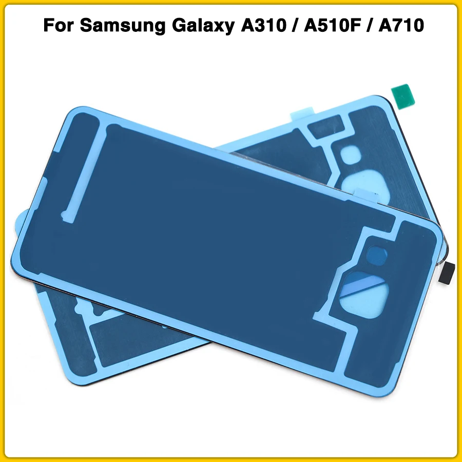 10 шт. чехол на заднюю панель для samsung Galaxy A3 A5 A7 A310 A510 A710 задняя крышка на батарейках задняя крышка на дверь стекло с наклейкой
