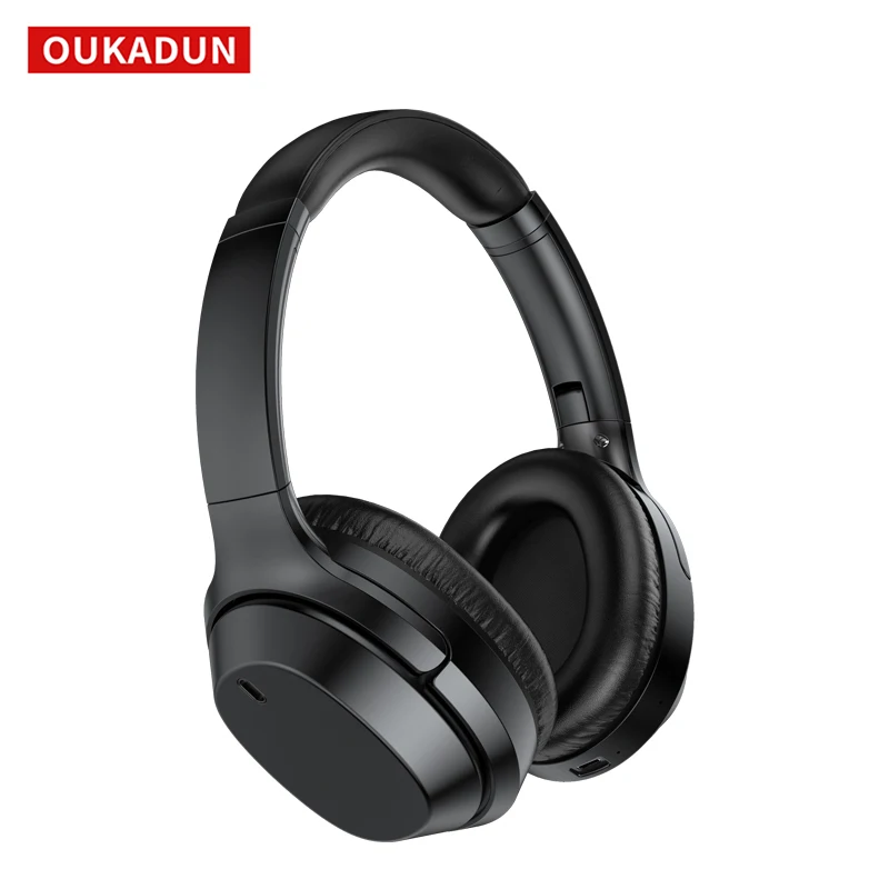 Oukadun Bluetooth 5.0 Headset Met Actieve Ruisonderdrukking Draadloze Headset, 55 Uur Afspeeltijd