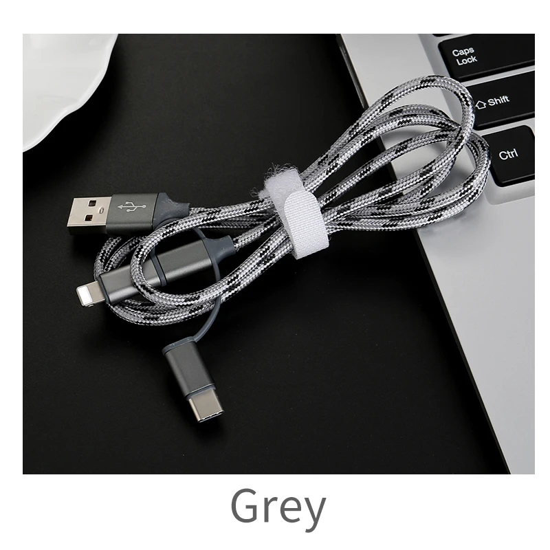 Зарядный шнур для телефона c type кабель micro usb 3 в 1 apple iphone 7 11 pro max xr Быстрая Зарядка