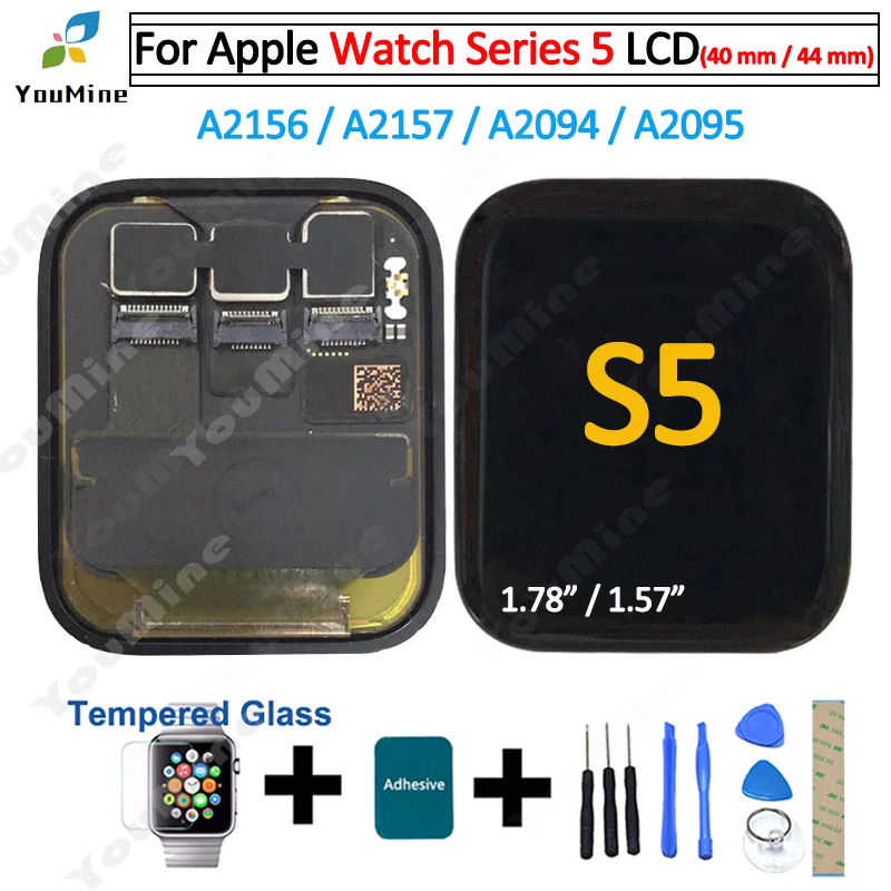 Для Apple Watch Series 5 ЖК-дисплей сенсорный экран дигитайзер 40 мм/44 мм LTE Замена для Apple watch s5 lcd