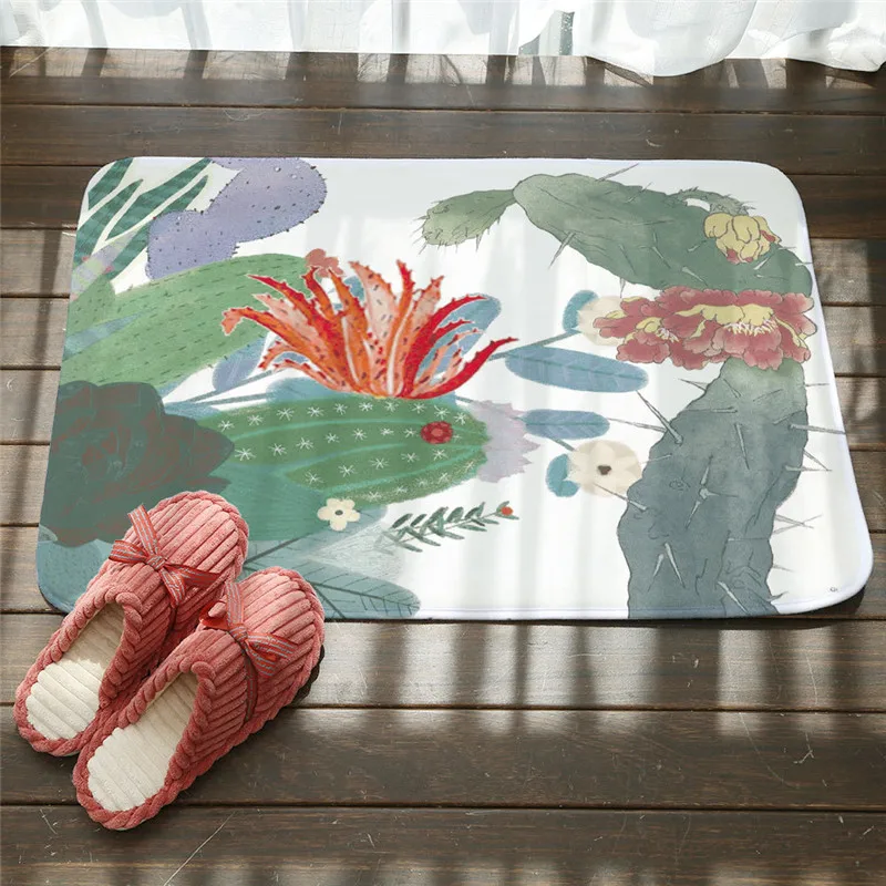 New 50*80cm Bath Mat Bathroom Carpet Water Absorption Rug Shaggy Memory Foam Bathroom Mat kitchen Floor Fapis